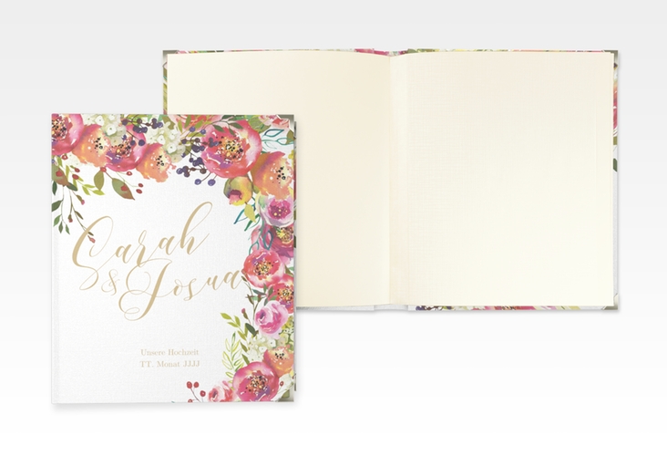 Hochzeitsalbum Flowerbomb 21 x 25 cm weiss