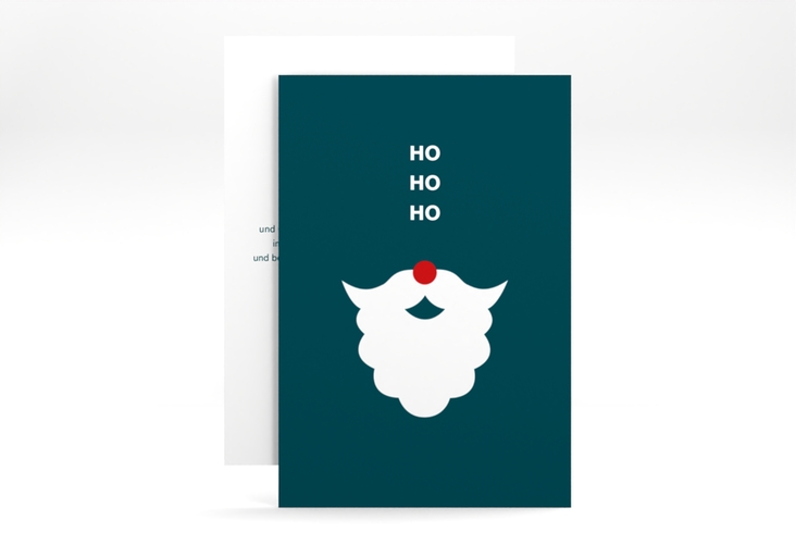 Business-Weihnachtskarte Hohoho A6 Karte hoch mit kreativer Grafik