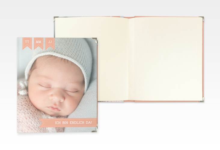 Baby Fotoalbum Kinderlachen 21 x 25 cm apricot