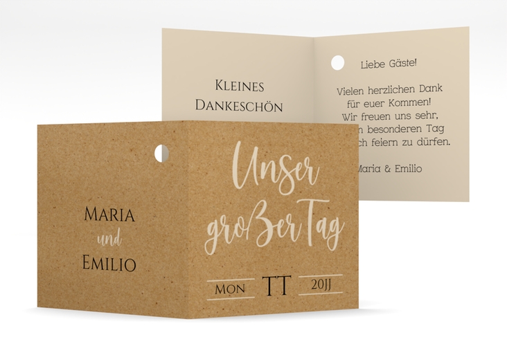 Geschenkanhänger Hochzeit Noble Geschenkanhänger 10er Set Kraftpapier mit elegantem Schriftzug