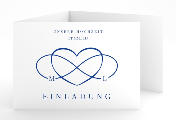 Hochzeitseinladung Infinity A6 Doppel-Klappkarte