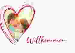 Willkommensschild Poster Liebe 70 x 50 cm Poster rot