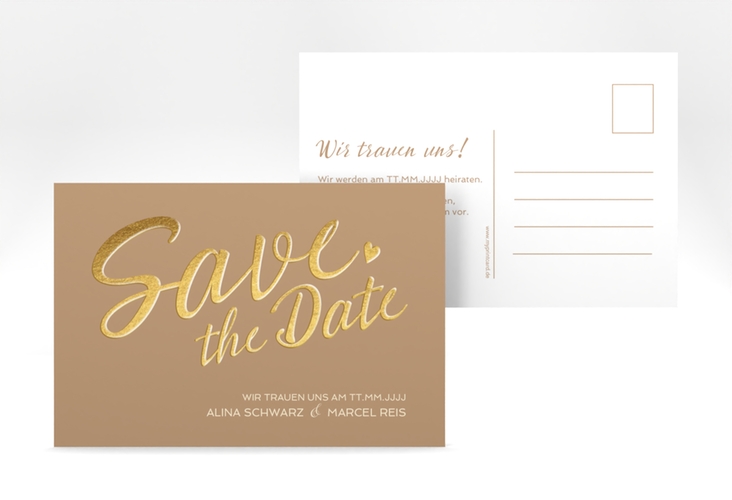 Save the Date-Postkarte Glam A6 Postkarte