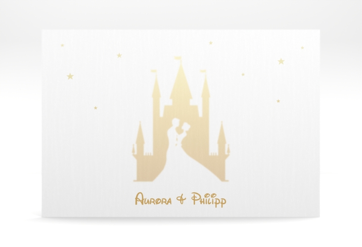 Save the Date Deckblatt Transparent Castle A6 Deckblatt transparent gold