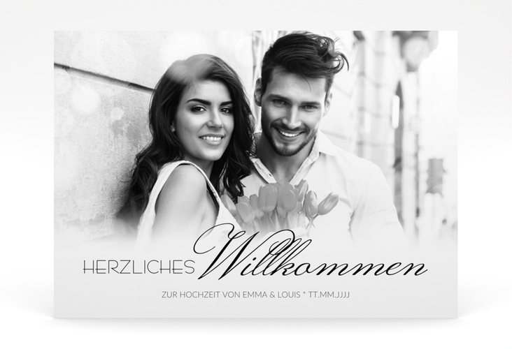 Willkommensschild Poster Bokeh 70 x 50 cm Poster