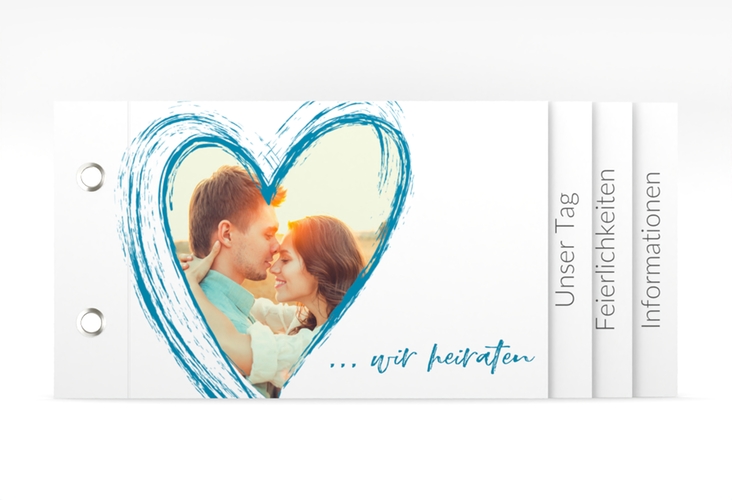 Hochzeitseinladung Liebe Booklet tuerkis