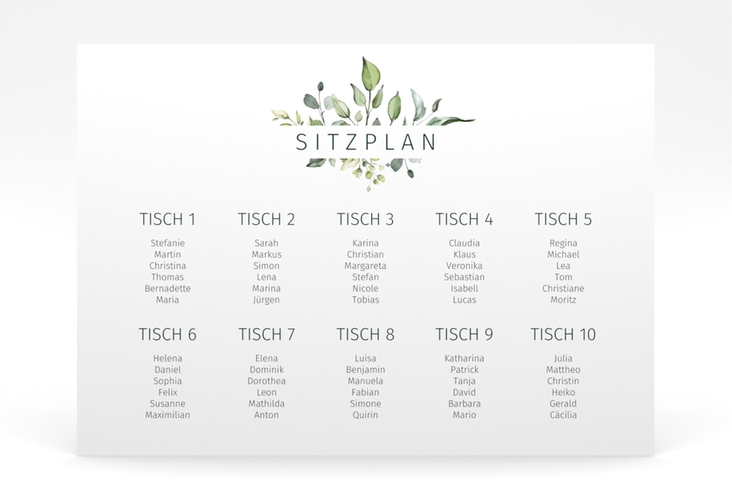 Sitzplan Poster Hochzeit Enchanting 70 x 50 cm Poster