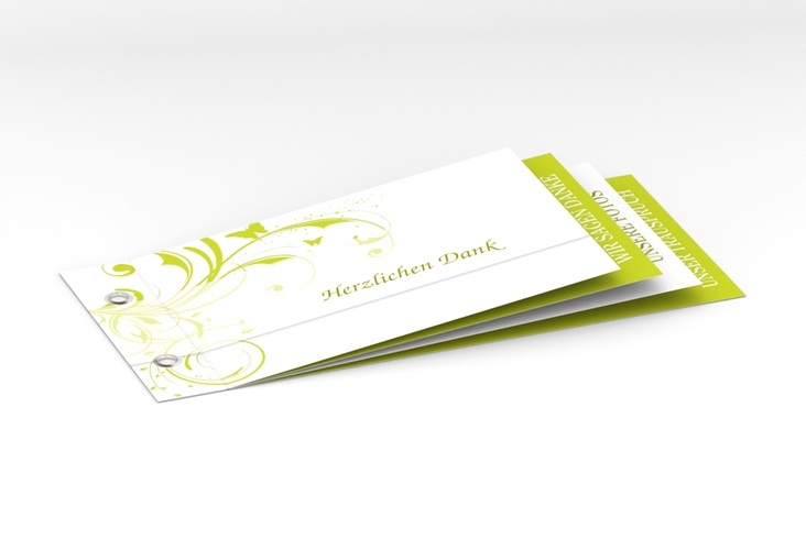 Danksagungskarte Hochzeit Palma Booklet gruen