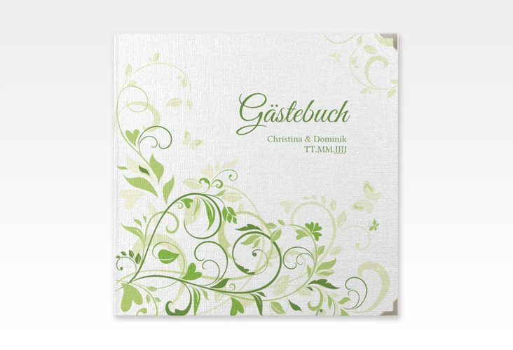 Gästebuch Selection Hochzeit Lilly Leinen-Hardcover gruen