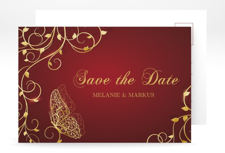 Save the Date-Postkarte Eternity A6 Postkarte gold