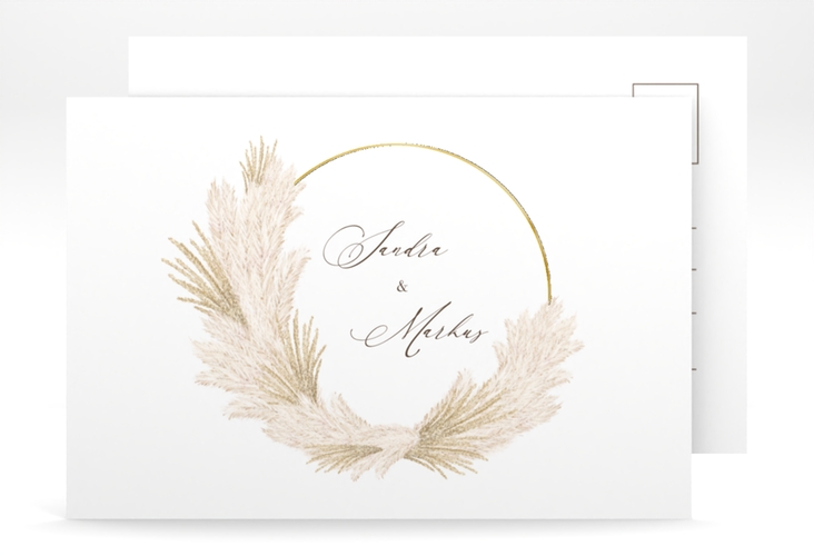 Save the Date-Postkarte Pumila A6 Postkarte gold