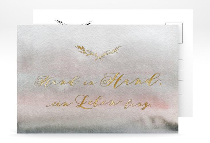 Save the Date-Postkarte Divine A6 Postkarte gold