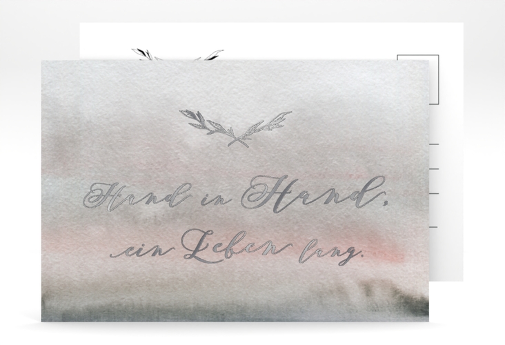 Save the Date-Postkarte Divine A6 Postkarte silber