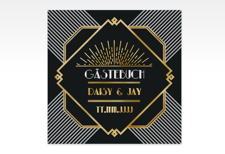 Gästebuch Creation Gatsby 20 x 20 cm, Hardcover gold