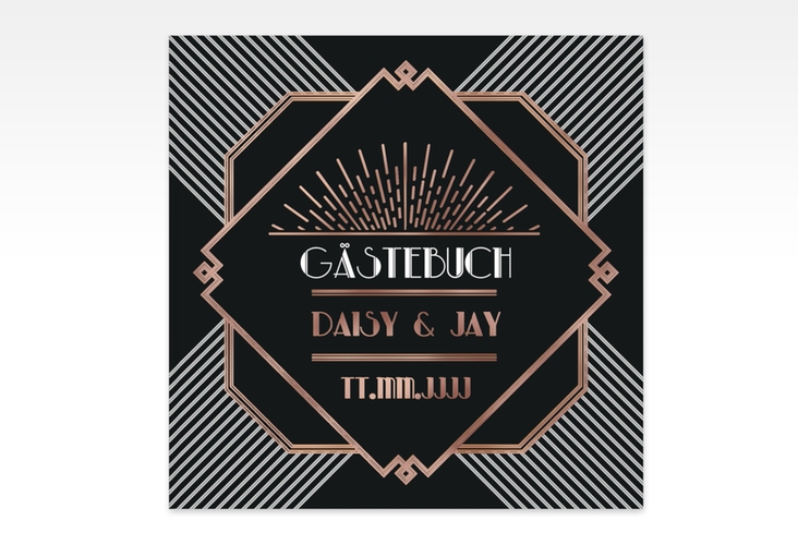 Gästebuch Creation Gatsby 20 x 20 cm, Hardcover rosegold