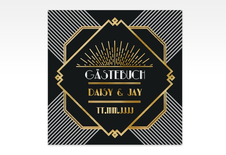 Gästebuch Creation Gatsby 20 x 20 cm, Hardcover gold