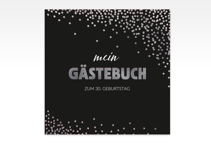 Gästebuch Creation Geburtstag Glitzer 20 x 20 cm, Hardcover pink silber