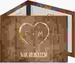 Hochzeitseinladung "Wood"