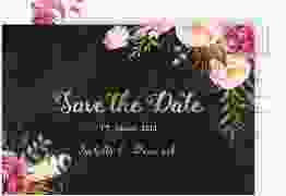 Save the Date-Postkarte "Flowers"