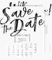 Save the Date-Kalenderblatt "Words"