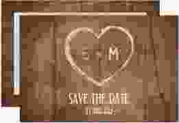 Save the Date-Karte Wood