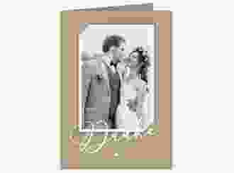 Danksagungskarte Hochzeit Crafty A6 Klappkarte hoch beige