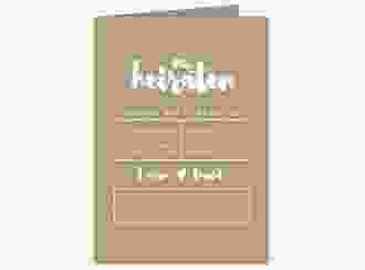 Einladungskarte Hochzeit Letterbox A6 Klappkarte hoch beige