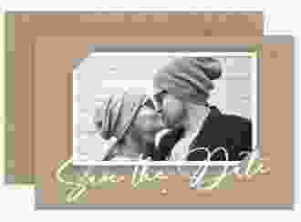 Save the Date-Karte Crafty A6 Karte quer beige