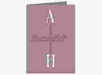 Einladungskarte Hochzeit Lebensbund A6 Klappkarte hoch rosa mit veredelbaren Initialen