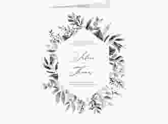 Einladungskarte Hochzeit Lumiere A6 Klappkarte hoch weiss