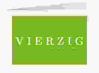 Einladung 40. Geburtstag Schlicht A6 Klappkarte quer gruen