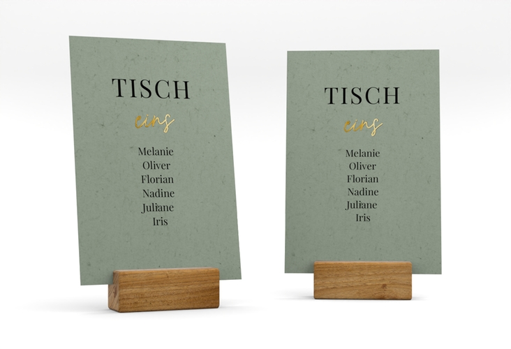 Tischaufsteller Hochzeit Easy Tischaufsteller gold im modernen minimalistischen Design