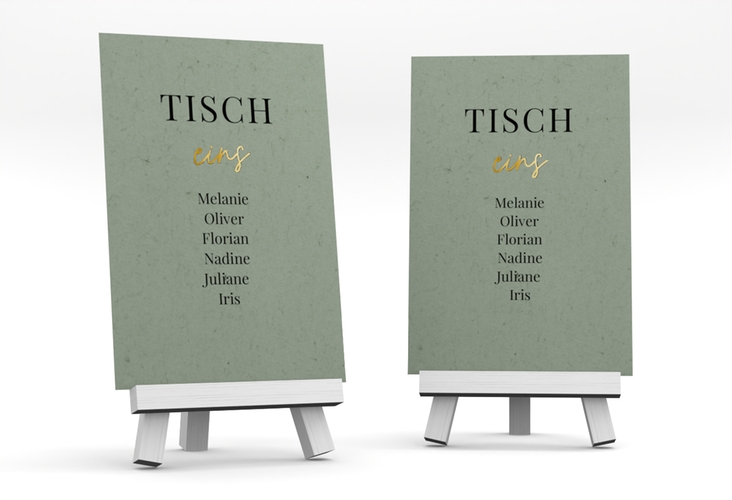 Tischaufsteller Hochzeit Easy Tischaufsteller gold im modernen minimalistischen Design