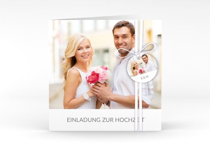 Hochzeitseinladung Vista quadr. Klappkarte hochglanz