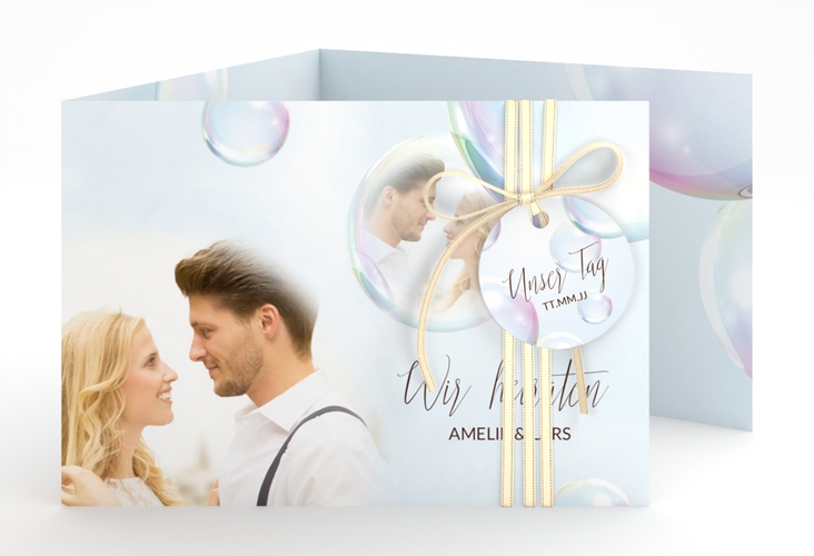 Hochzeitseinladung Dreams A6 Doppel-Klappkarte