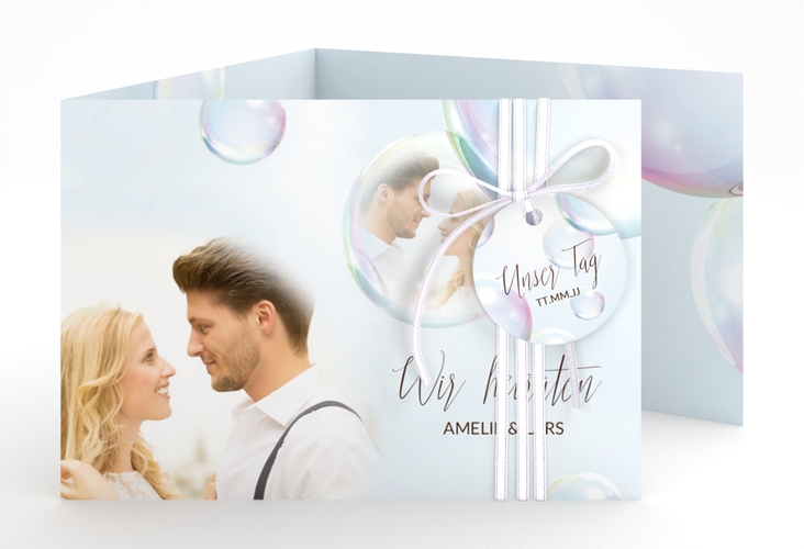 Hochzeitseinladung Dreams A6 Doppel-Klappkarte