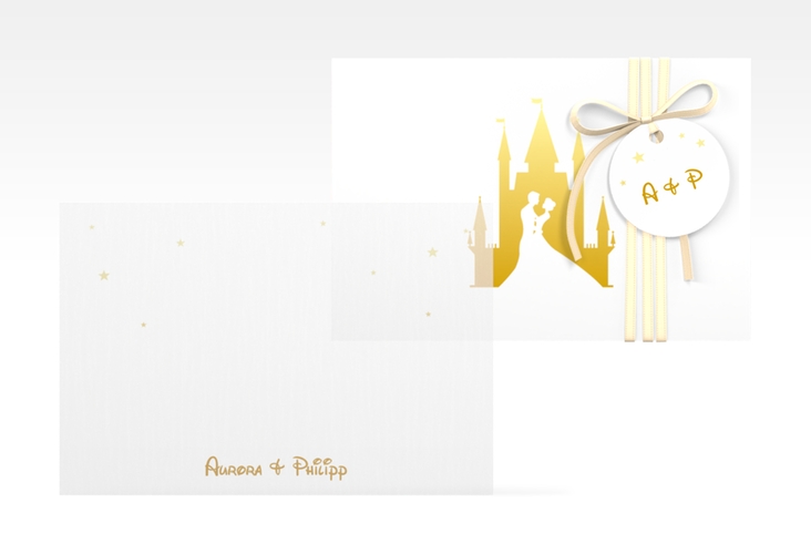 Save the Date Deckblatt Transparent Castle A6 Deckblatt transparent gold