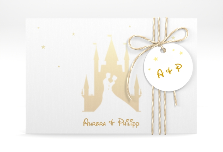 Save the Date Deckblatt Transparent Castle A6 Deckblatt transparent gold