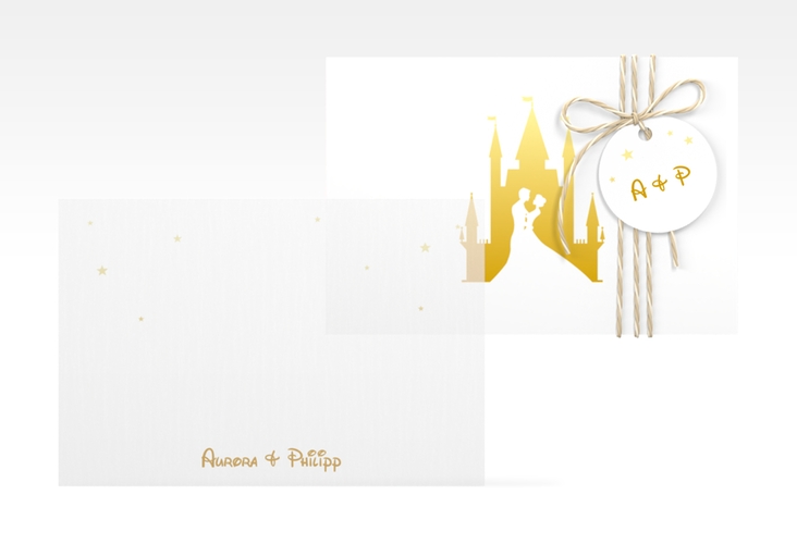 Save the Date Deckblatt Transparent Castle A6 Deckblatt transparent gold