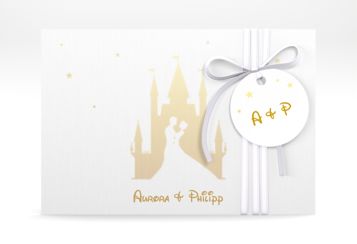 Save the Date Deckblatt Transparent Castle A6 Deckblatt transparent gold