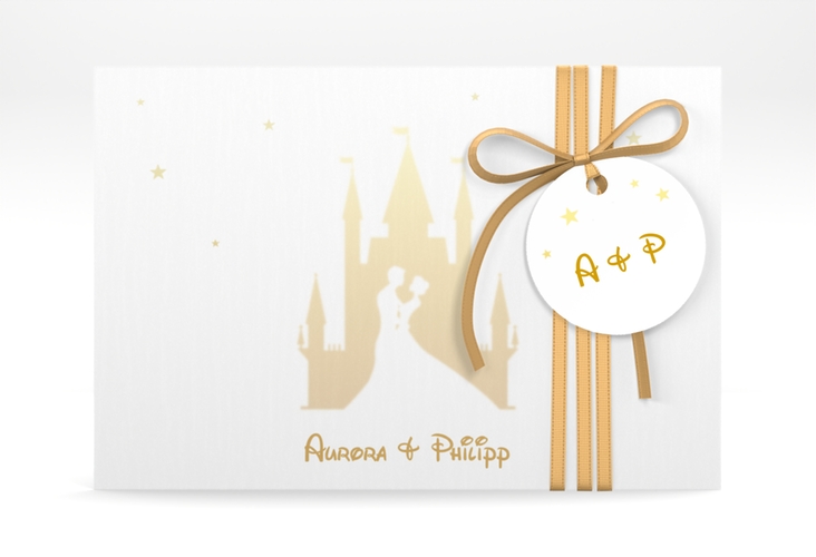 Save the Date Deckblatt Transparent Castle A6 Deckblatt transparent gold