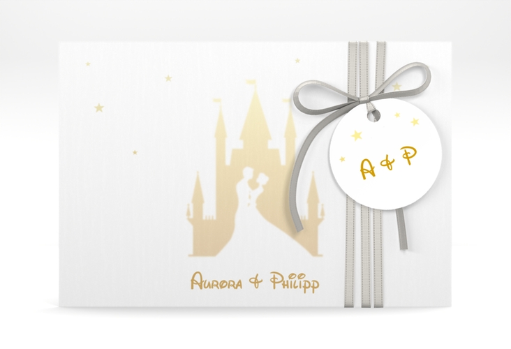 Save the Date Deckblatt Transparent Castle A6 Deckblatt transparent gold