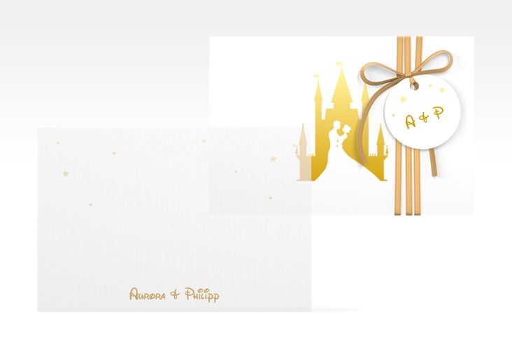 Save the Date Deckblatt Transparent Castle A6 Deckblatt transparent gold