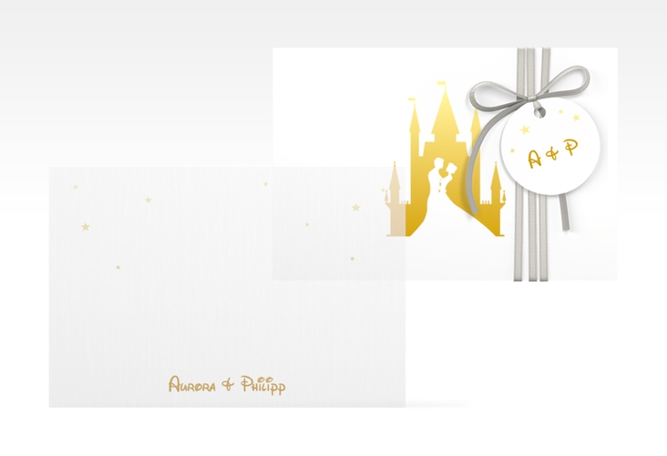 Save the Date Deckblatt Transparent Castle A6 Deckblatt transparent gold