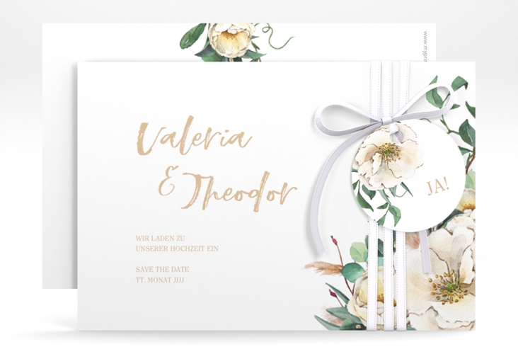 Save the Date-Karte Ivory A6 Karte quer