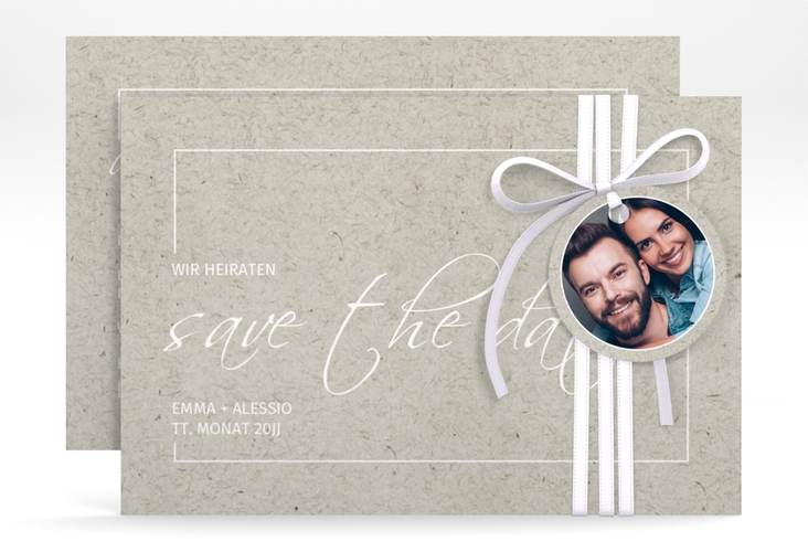 Save the Date-Karte Simple Line A6 Karte quer hochglanz