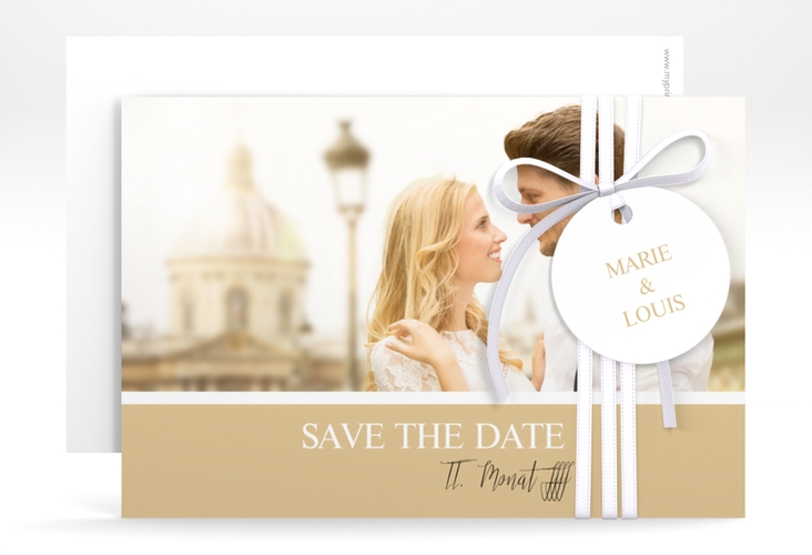 Save the Date-Karte Balance A6 Karte quer beige