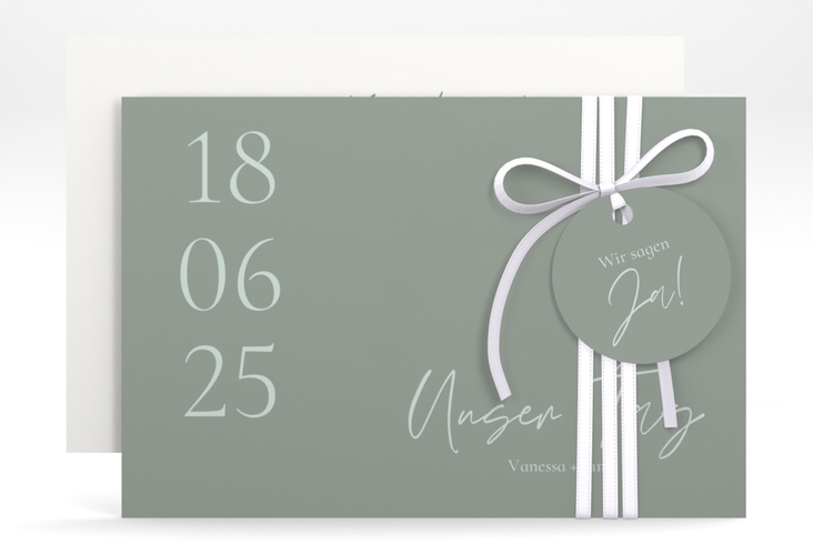 Save the Date-Karte Day A6 Karte quer mit Datum im minimalistischen Design