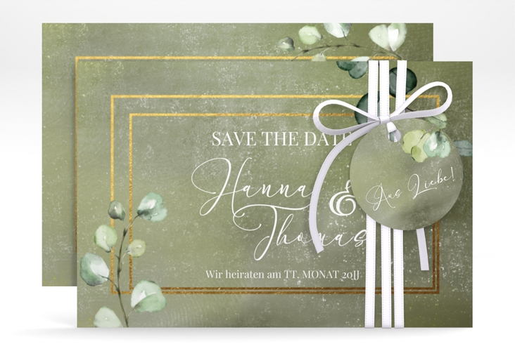 Save the Date-Karte Jade A6 Karte quer