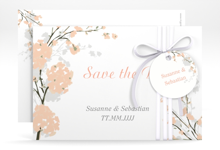 Save the Date-Karte Hochzeit Salerno A6 Karte quer apricot